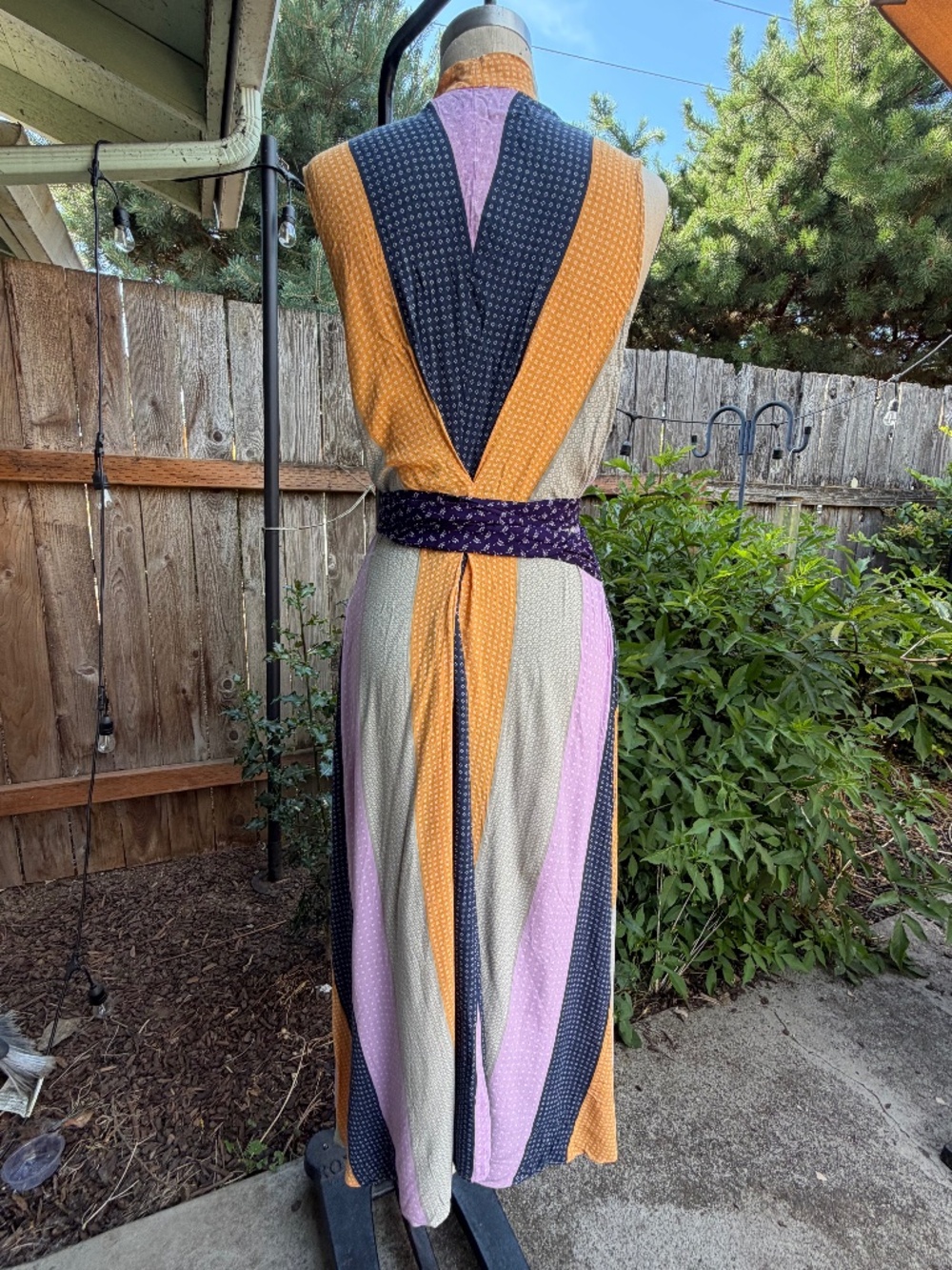 Nicole Miller patchwork wrap dress - Picture 2 of 5